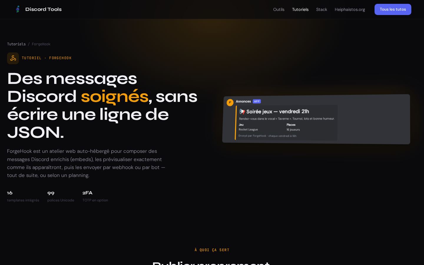 ForgeHook sur ordinateur